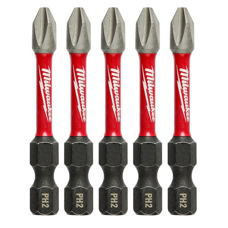 48 - 32 - 4602 SHOCKWAVE 2 in. Impact Phillips 2 Power Bits (5 Pack) - Mississauga Hardware Centre IncMilwaukee48-32-4602