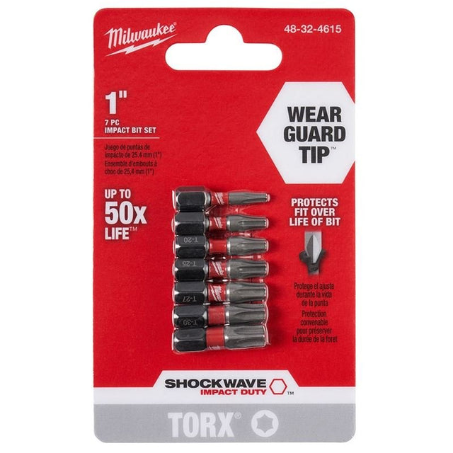 48 - 32 - 4615 SHOCKWAVE Impact Torx Insert Bit Set - 7 Piece - Mississauga Hardware Centre IncMilwaukee48-32-4615