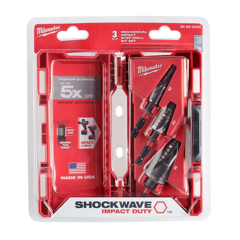 48 - 89 - 9256 SHOCKWAVE Impact Duty Step Bit Mechanical Set (2, 3, 8) - Mississauga Hardware Centre IncMilwaukee48-89-9256