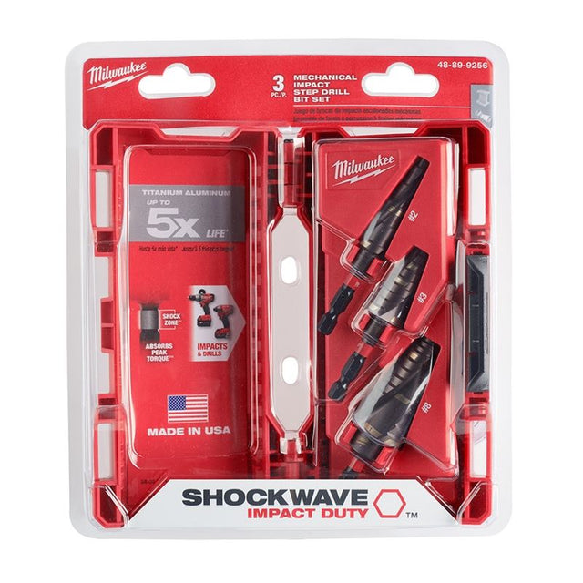 48 - 89 - 9256 SHOCKWAVE Impact Duty Step Bit Mechanical Set (2, 3, 8) - Mississauga Hardware Centre IncMilwaukee48-89-9256