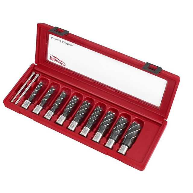 49 - 22 - 8410 9 - Piece HSS Annular Cutter Set - Mississauga Hardware Centre IncMilwaukee49-22-8410
