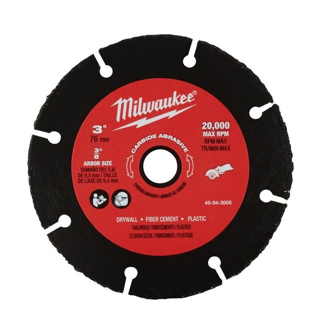 49 - 94 - 3005 3 in. Carbide Abrasive Blade - Mississauga Hardware Centre IncMilwaukee49-94-3005