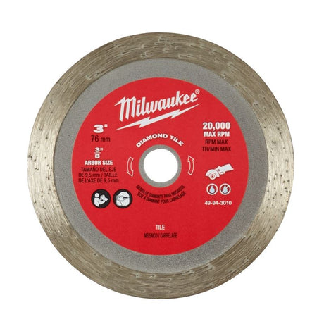 49 - 94 - 3010 3 in. Diamond Tile Blade - Mississauga Hardware Centre IncMilwaukee49-94-3010