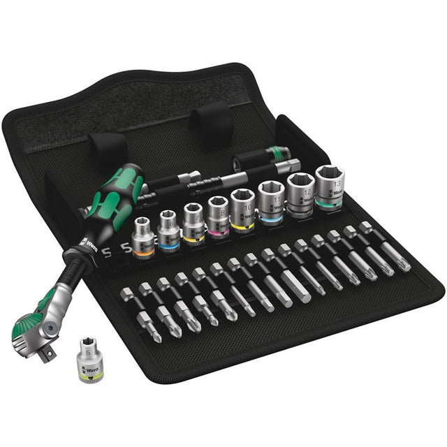 8100 SA 6 Zyklop Speed Ratchet Set, 1/4" drive, metric - Mississauga Hardware Centre IncWERA TOOLS5004016001