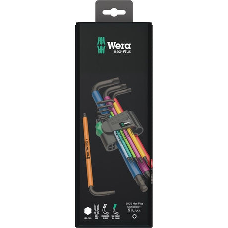 950/9 Hex - Plus Multicolour 1 SB Multicolour L - key set, metric, BlackLaser - Mississauga Hardware Centre IncWERA TOOLS05073593001