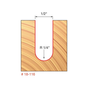 Freud | 18-116 1/4 Radius Round Nose Bit