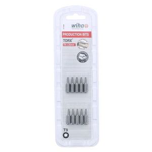 Wiha Torx Insert Bit T9 x 25mm Pack of 10 Bits