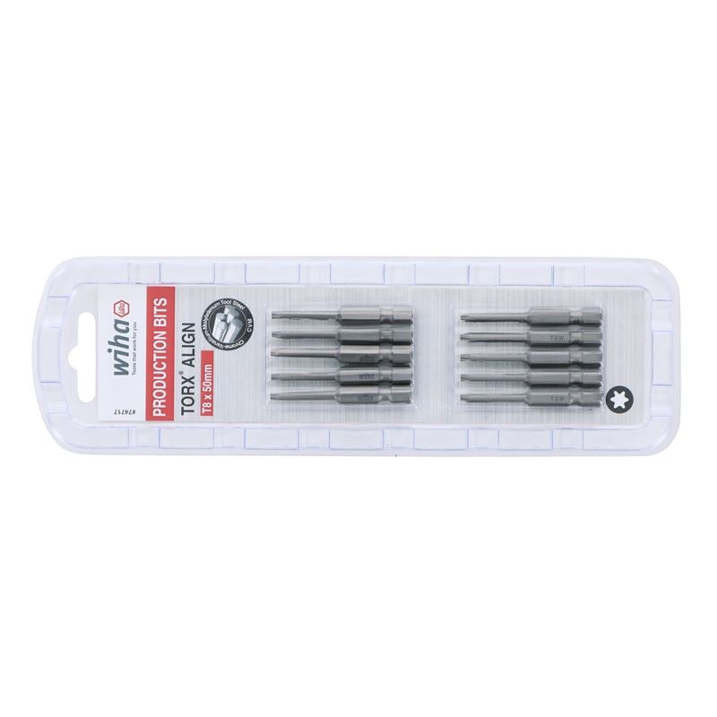 Wiha Torx Align Power Bit T8 x 50mm Pack of 10 Bits