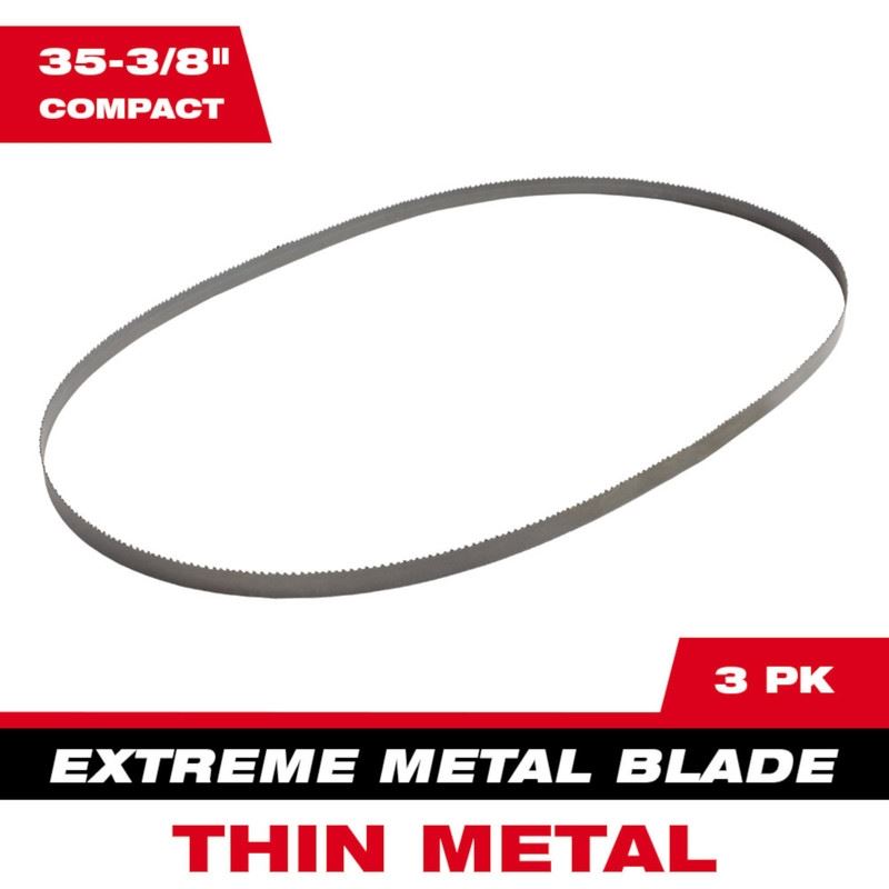 Milwaukee 48-39-0619 Extreme Thin Metal Band Saw Blades 3 pk Compact
