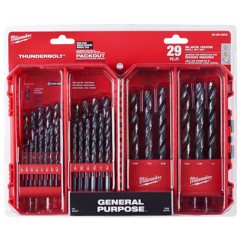 Milwaukee 48-89-2802 THUNDERBOLT Black Oxide Drill Bit Set - 29PC