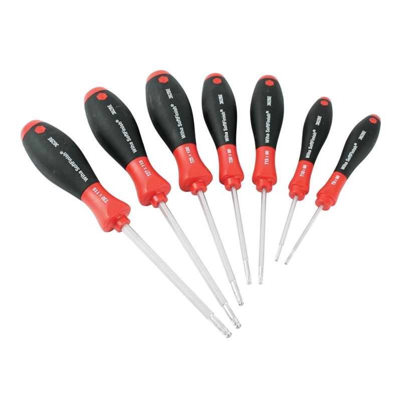 Wiha SoftFinish Ball End Torx Screwdriver 7 Piece Set
