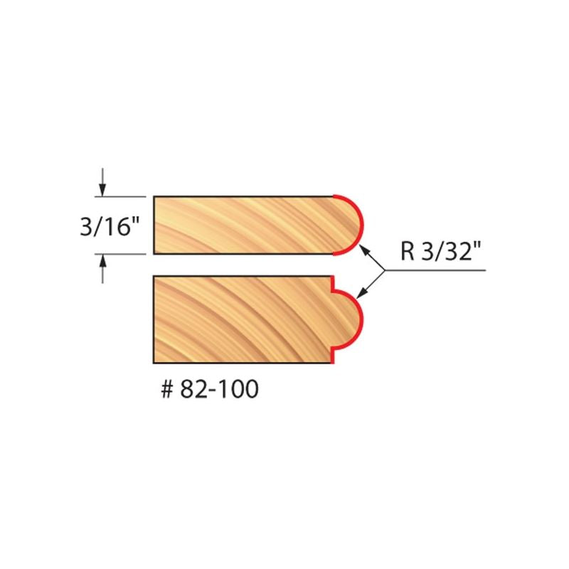 Freud | 82-100 3/32 Radius Half Round Bit