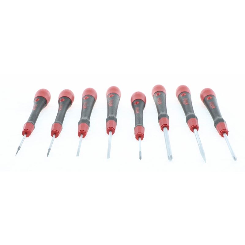 Wiha PicoFinish Precision Slotted/Phillips Screwdrivers 8 Piece Set in Canvas Pouch