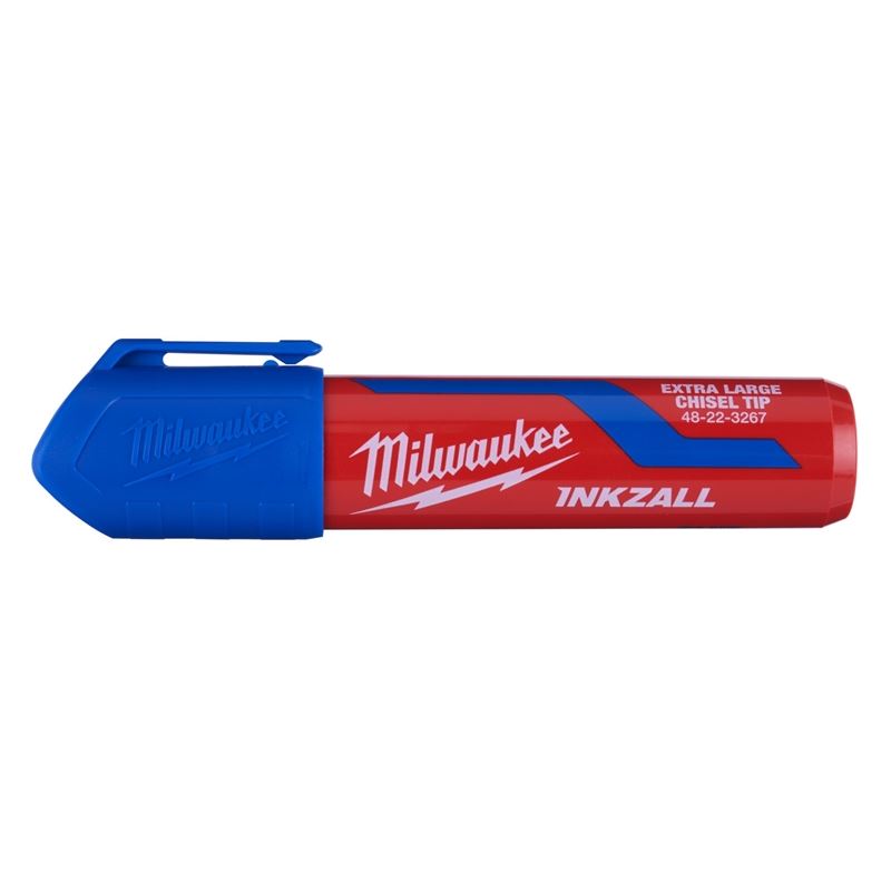Milwaukee 48-22-3267 Blue INKZALL Extra Large Chisel Tip Jobsite Markers