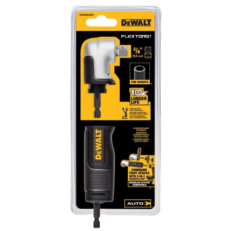 DEWALT DWAMRA38FT FLEXTORQ 3/8in Square Drive Modular Right Angle Attachment