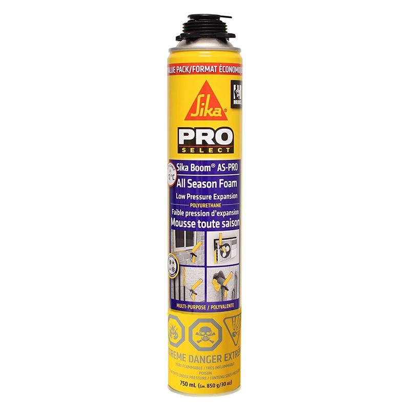 Sika 513477 SikaBoom AS-PRO Low-Expansion Gun Foam 750 ML