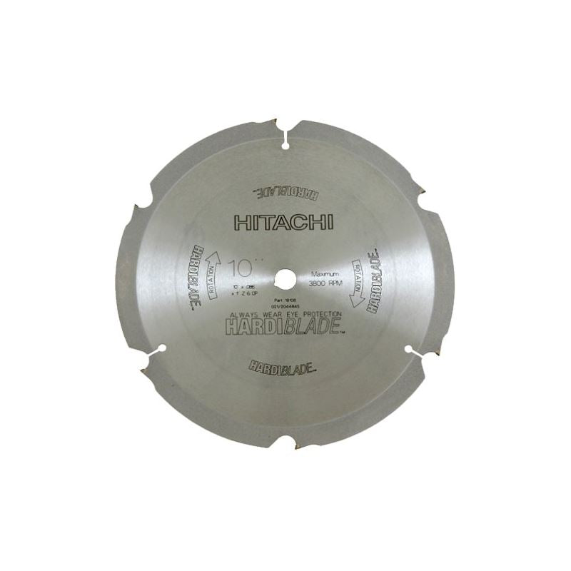 Hitachi | 18108 10" x 6 Tooth Miter Table Saw Hardi Blade