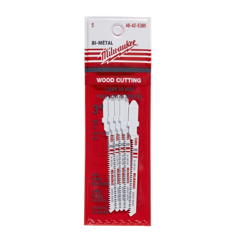 48-42-5385 3 in. 20 TPI Bi-Metal Jig Saw Blade - 5 Pack