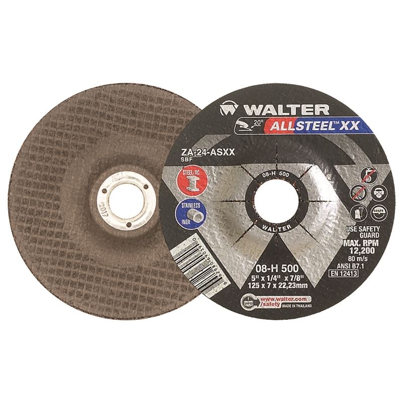 WALTER 08H500 HP XX Grinding Wheel 5in X  1/4in X 7/8in