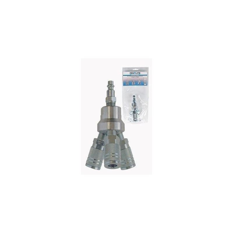 New Line XRNCC-025-025I Industrial Quick Connects RD Manifold 3 Coupler X Nipple