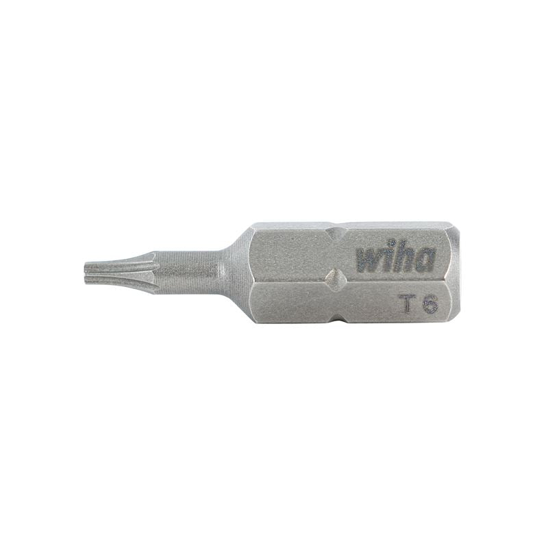 Wiha Torx Insert Bit T6 x 25mm Pack of 10 Bits