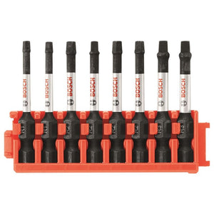 Bosch | CCSSQV208 8 pc. Impact Tough Square 2 In. Power Bits with Clip for Custom Case System
