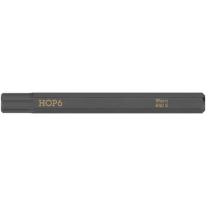 WERA 05018153001 840 S Hex-Plus bits for impact screwdrivers, 6 x 70 mm