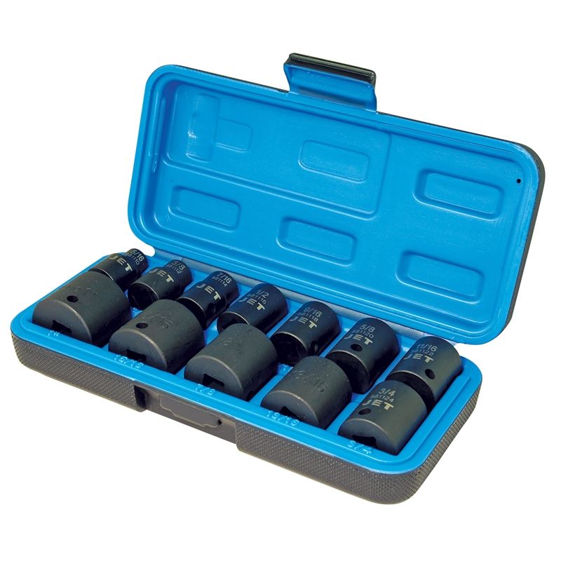 Jet 610207 12 Pc 3/8 Dr S.a.e. Impact Socket Set - 6 Point