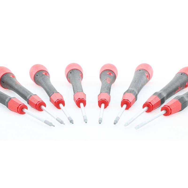 Wiha PicoFinish Precision Torx Screwdriver 8 Piece Set T1-T8 in Canvas Pouch