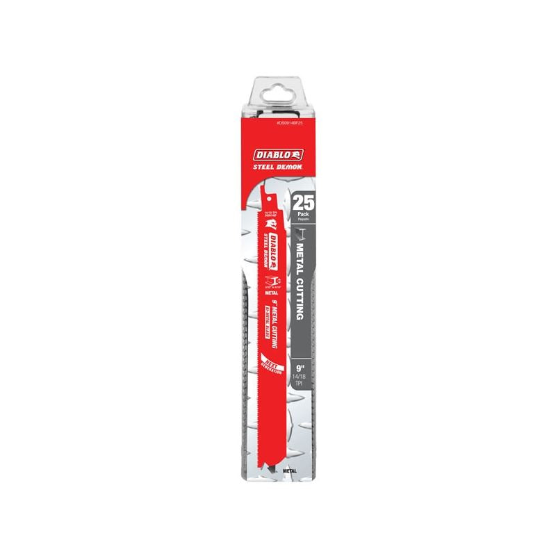 Diablo DS0914BF25 9 Diablo Bi-Metal Recip Blade for Metal (3/32 to 5/16 ) (25 pk)