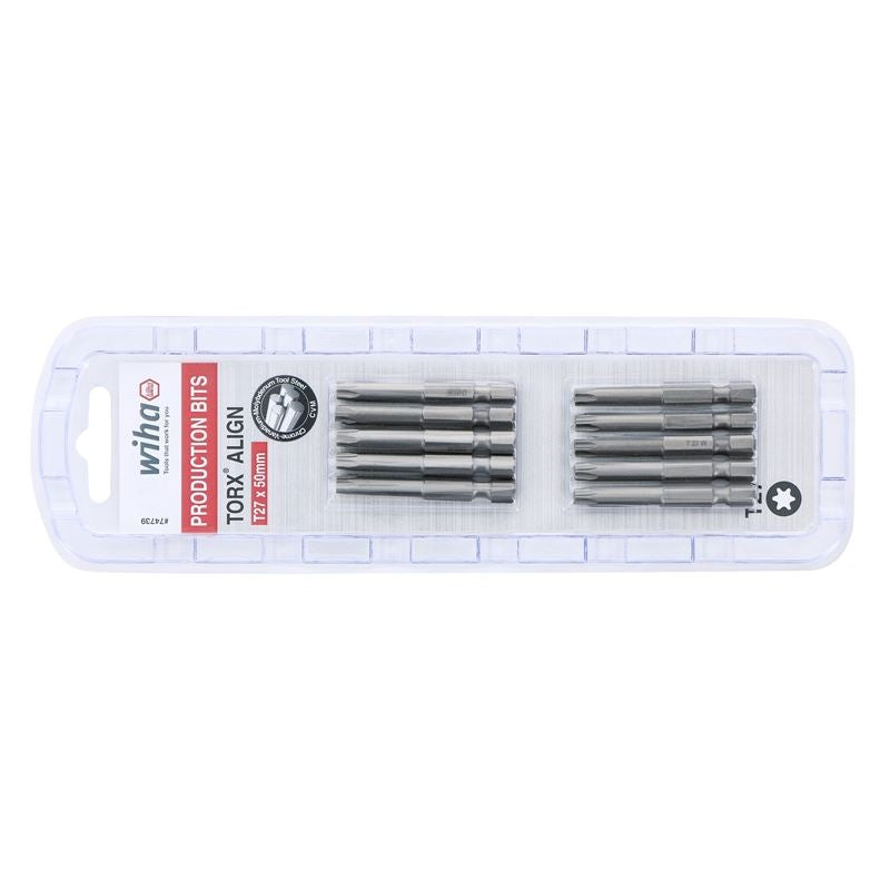 Wiha Torx Align Power Bit T27 x 50mm Pack of 10 Bits