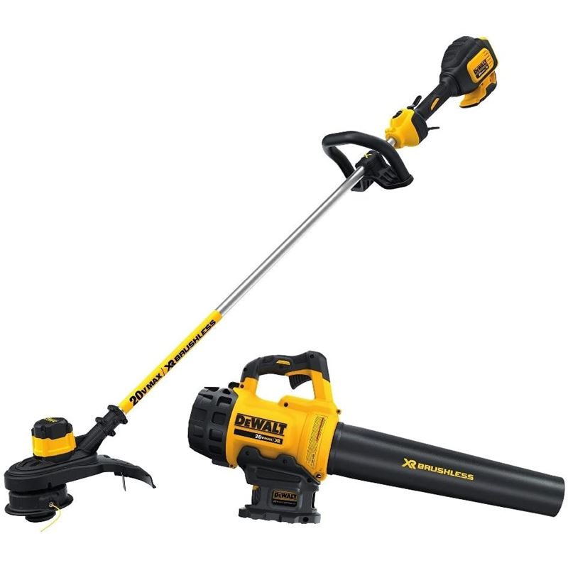 Dewalt DCKO97D2 20V MAX Li-Ion Brushless Blower and String Trimmer Combo Kit with Batteries and Charger