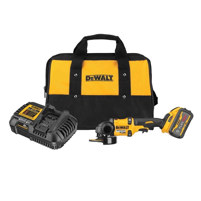 DeWalt DCG418X1 Flexvolt 60V MAX Brushless 4-1/2 In. - 6 In. Cordless Grinder With Kickback Brake Kit