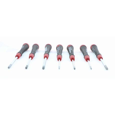 Wiha PicoFinish Precision Ball End Hex Inch Driver 7 Piece Set in Canvas Pouch