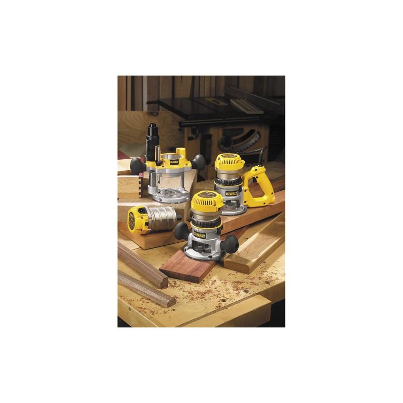 DEWALT | DW618PK 2-1/4HP Maximum Motor HP EVS Fixed Base / Plunge Router Combo Kit with Soft Start