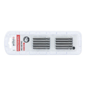 Wiha Hex Metric Power Bit 6.0 x 50mm Pack of 10 Bits
