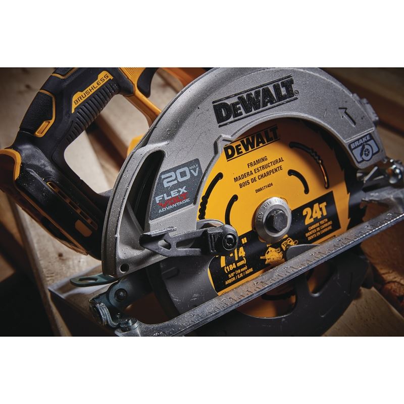DEWALT DCS573B 20V MAX 7-1/4 IN. BRUSHLESS CORDLESS CIRCULAR SAW WITH FLEXVOLT ADVANTAGE (TOOL ONLY)