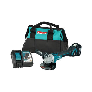 Makita DGA506RTX5 18V LXT Brushless Cordless 5in Angle Grinder w/ Slide Switch, ADT and XPT (5.0 Ah Kit)