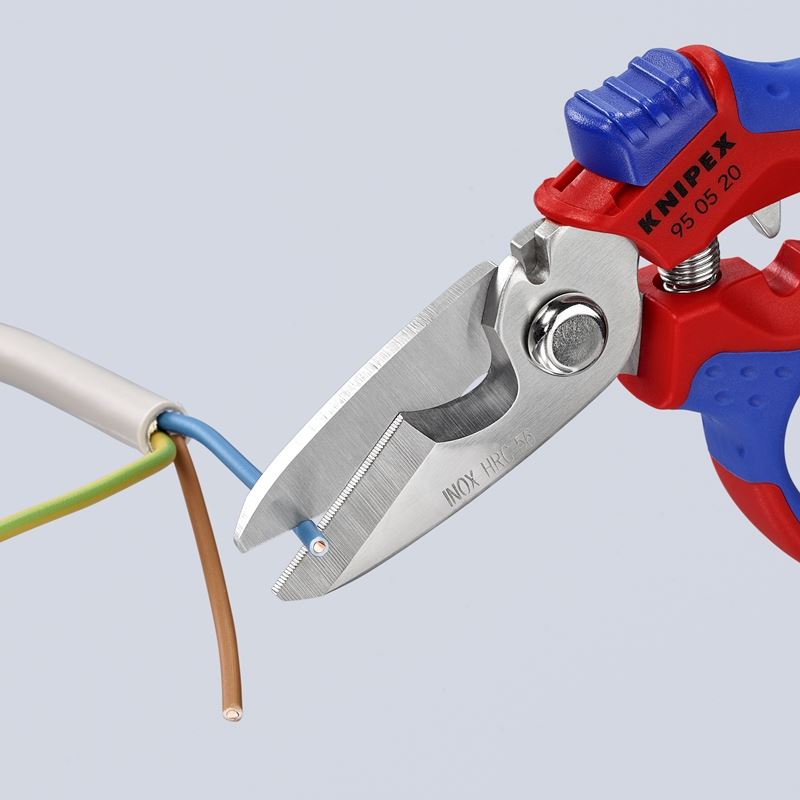 KNIPEX 95 05 20 US  6- 1/4in Angled Electricians' Shears
