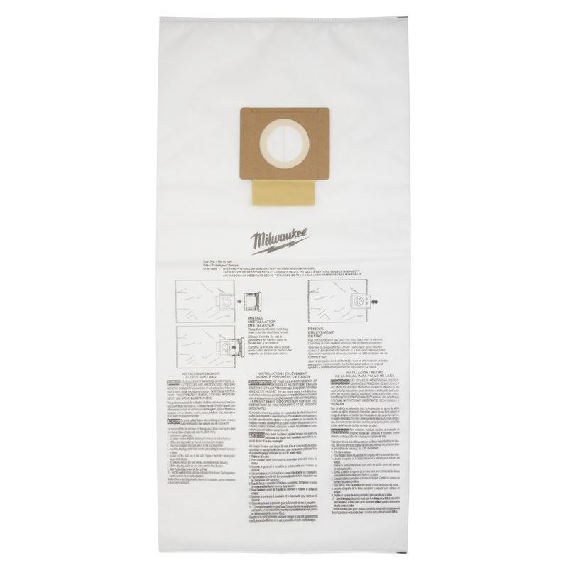 Milwaukee 49-90-1999 Fleece Dust Bags (5PK) - 12 Gallon