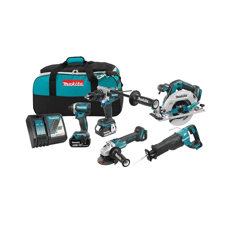 Makita DLX5041TX1 18V (5.0 Ah) LXT 5 Tool Combo Kit