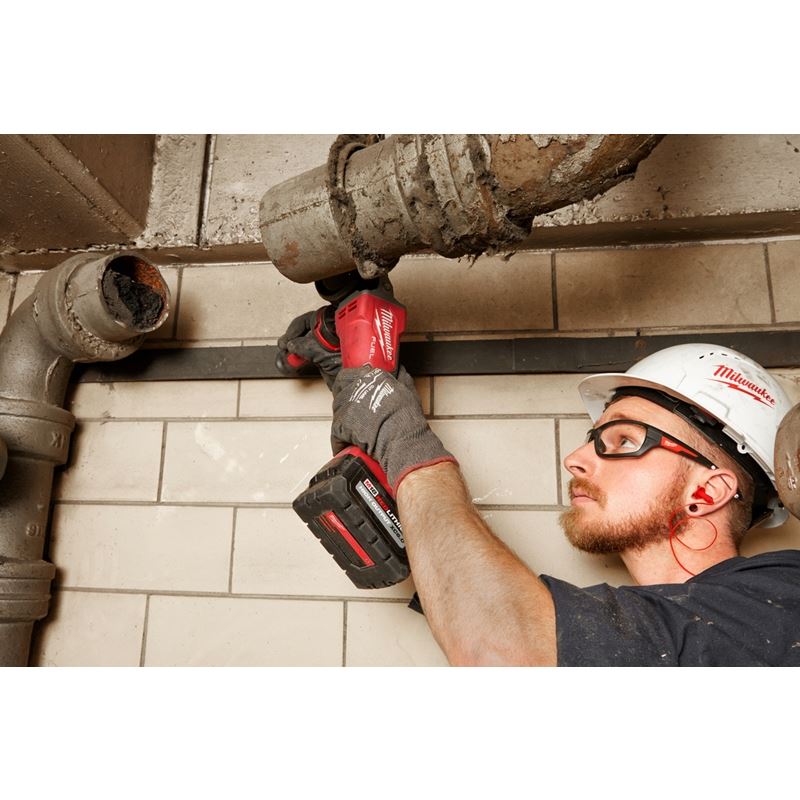 Milwaukee 2887-20 M18 FUEL 5in Flathead Braking Grinder, Slide Switch Lock-On