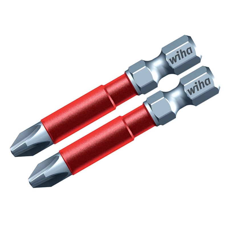 Wiha Terminator Impact Insert Bit Phillips #2 Pack of 2 Bits