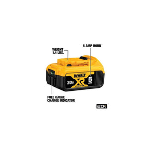 DEWALT DCB205CK 20V MAX 5.0Ah Battery Charger Kit with Bag