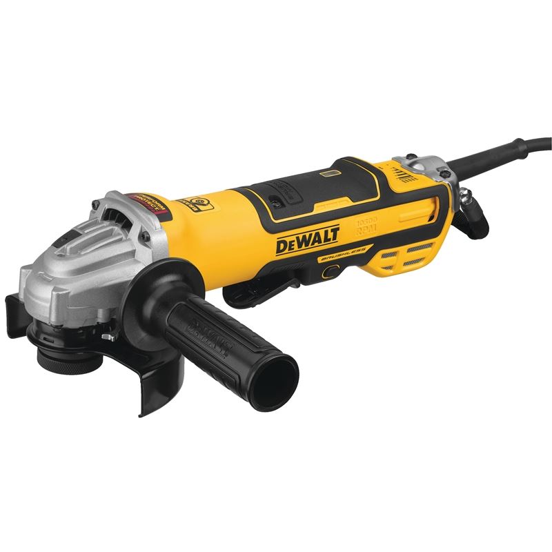 DEWALT DWE43214NVS 5 in. Brushless Paddle Switch Small Angle Grinder with Kickback Brake, No-Lock, Variable Speed