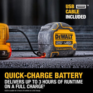 DEWALT DWHT35625S TOUGHSERIES 25 FT Lighted Tape Measure