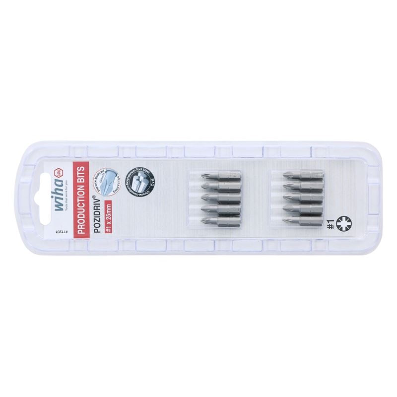 Wiha Terminator Impact Insert Bit Pozi #1 Pack of 2 Bits