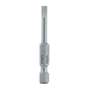 Wiha Slotted Power Bit 4.0 x .8 x 50mm Pack of 10 Bits