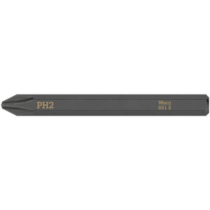 WERA 05018161001 851 S Phillips bits for impact screwdrivers, PH 2 x 70 mm