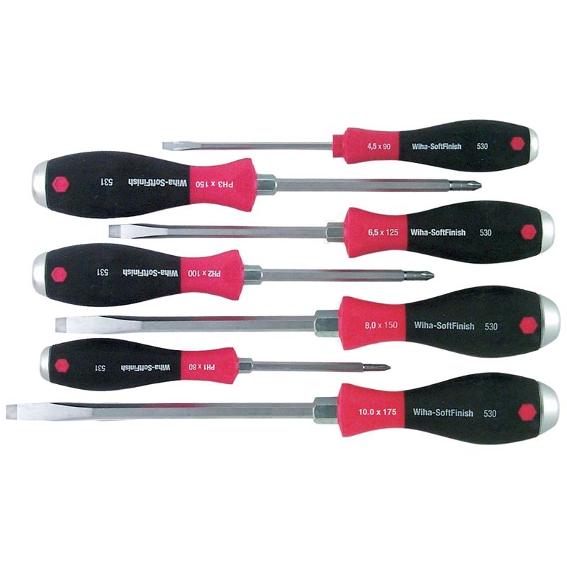Wiha SoftFinish Extra Heavy Duty Slotted/Phillips 7 Piece Set